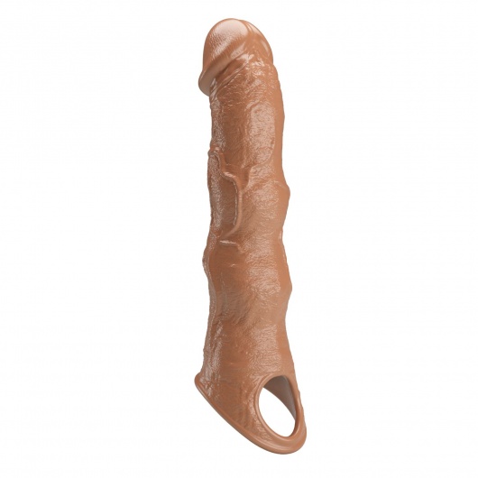 Карамельный фаллоудлинитель с 3 вставками - 28 см. - Baile - в Батайске купить с доставкой
