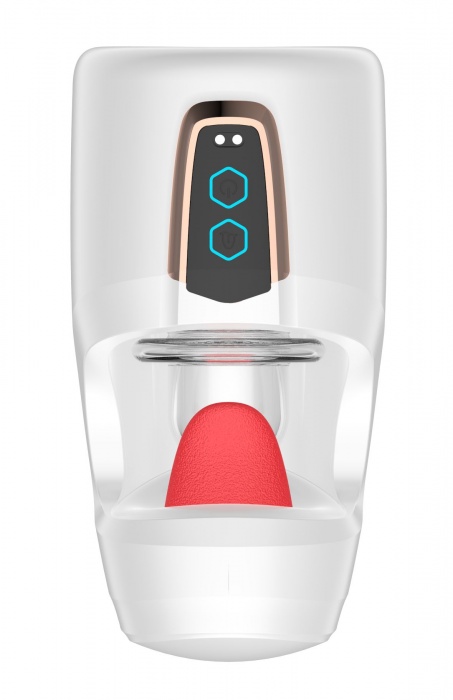 Белый мастурбатор с язычком и возвратно-поступательными движениями - Secwell - в Батайске купить с доставкой