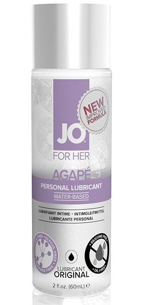 Лубрикант на водной основе для женщин JO AGAPE LUBRICANT ORIGINAL - 60 мл. - System JO - купить с доставкой в Батайске