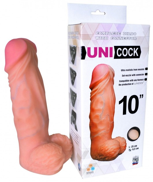Фаллическая насадка Харнесс UNICOCK 10  - 25 см. - LOVETOY (А-Полимер) - купить с доставкой в Батайске