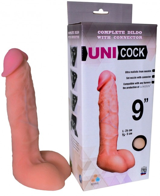 Фаллическая насадка Харнесс UNICOCK 9  - 24 см. - LOVETOY (А-Полимер) - купить с доставкой в Батайске