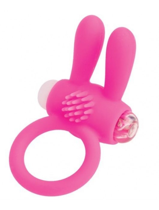 Розовое эрекционное виброкольцо A-toys с ушками - A-toys - в Батайске купить с доставкой