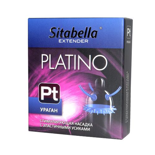 Стимулирующая насадка с усиками и шипиками Platino  Ураган - Sitabella - купить с доставкой в Батайске