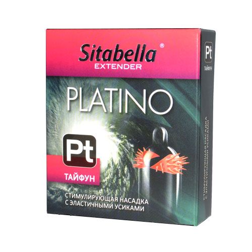 Стимулирующая насадка с шипиками по бокам Platino  Тайфун - Sitabella - купить с доставкой в Батайске