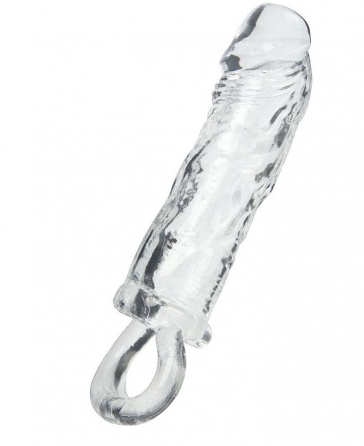 Прозрачная насадка с петлёй для фиксации - 14 см. - ToyFa - в Батайске купить с доставкой