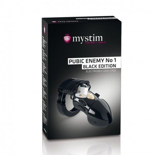 Пояс верности с электростимуляцией Mystim Pubic Enemy No1 Black Edition - MyStim - купить с доставкой в Батайске