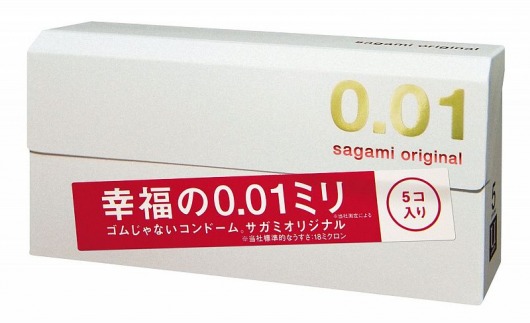 Супер тонкие презервативы Sagami Original 0.01 - 5 шт. - Sagami - купить с доставкой в Батайске