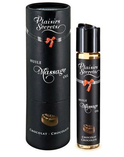 Массажное масло с ароматом шоколада Huile de Massage Gourmande Chocolat - 59 мл. - Plaisir Secret - купить с доставкой в Батайске