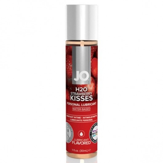 Смазка с ароматом клубники JO Flavored Strawberry Kiss - 30 мл. - System JO - купить с доставкой в Батайске