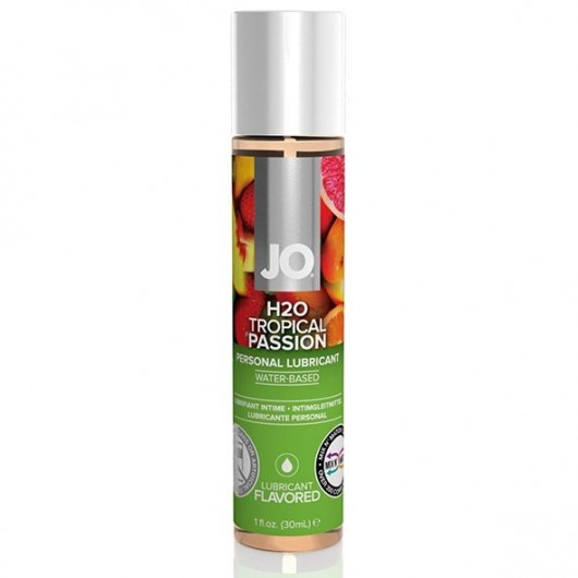 Смазка с ароматом тропических фруктов JO Flavored Tropical Passion - 30 мл. - System JO - купить с доставкой в Батайске