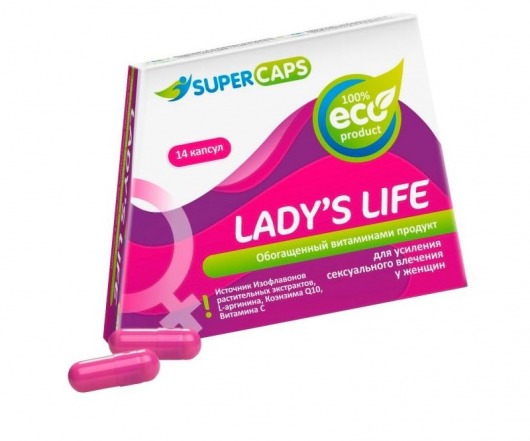 Возбуждающие капсулы Ladys Life - 14 капсул (0,35 гр.) - SuperCaps - купить с доставкой в Батайске