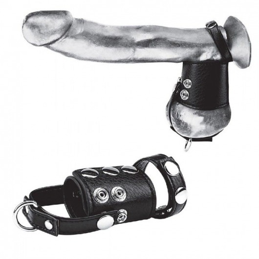 Кольцо на член и мошонку Cock Ring With 2  Ball Stretcher And Optional Weight Ring - BlueLine - в Батайске купить с доставкой