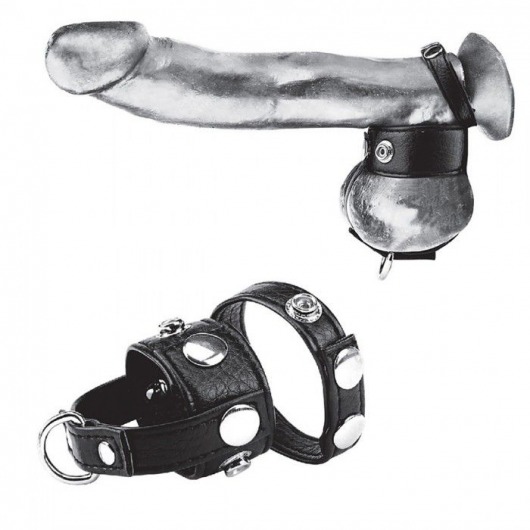 Утяжка для мошонки и пениса Cock Ring With 1  Ball Stretcher And Optional Weight Ring - BlueLine - купить с доставкой в Батайске