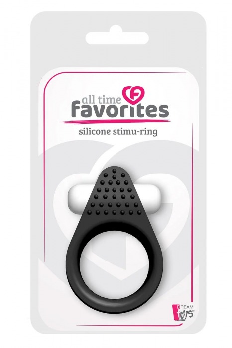 Чёрное эрекционное кольцо LIT-UP SILICONE STIMU RING 1 BLACK - Dream Toys - в Батайске купить с доставкой