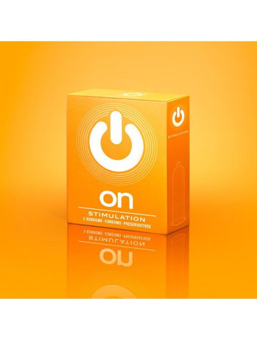 Презервативы ON) Stimulation с точками - 3 шт. - ON) - купить с доставкой в Батайске