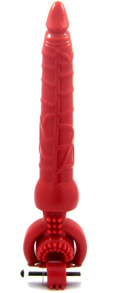 Красная вибронасадка с анальным стимулятором - ToyFa - в Батайске купить с доставкой