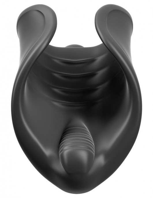 Чёрный мастурбатор Vibrating Silicone Stimulator с вибрацией - Pipedream - в Батайске купить с доставкой