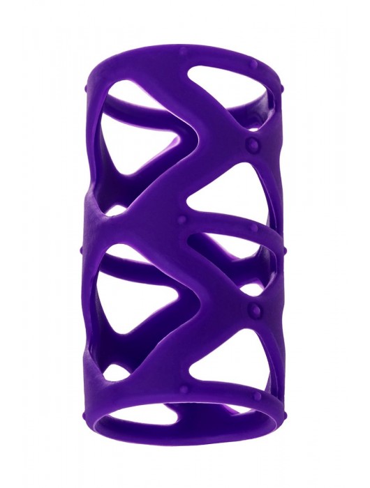 Фиолетовая насадка-сетка на пенис - 7,5 см. - A-toys - в Батайске купить с доставкой