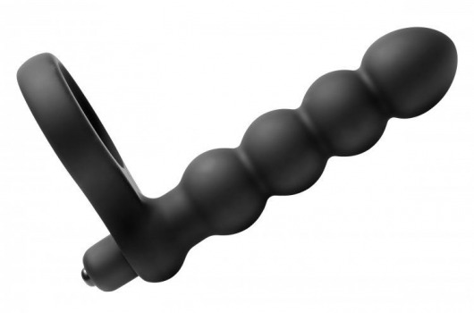 Насадка для двойного проникновения Double Fun Cock Ring with Double Penetration Vibe - XR Brands - в Батайске купить с доставкой
