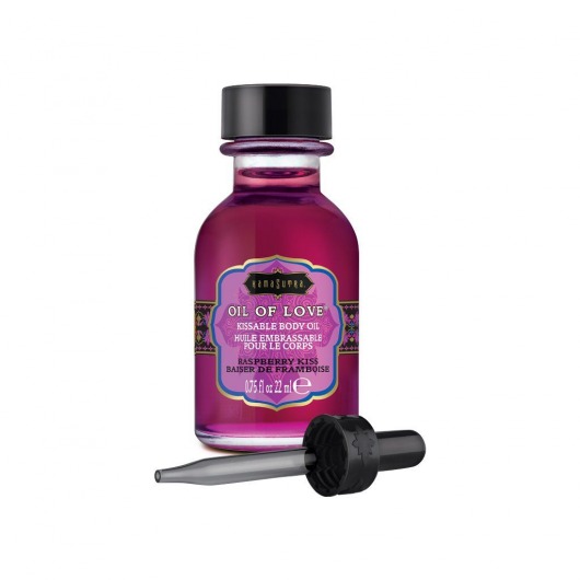 Масло для ласк с ароматом малины Oil of Love Raspberry Kiss - 22 мл. - Kama Sutra - купить с доставкой в Батайске