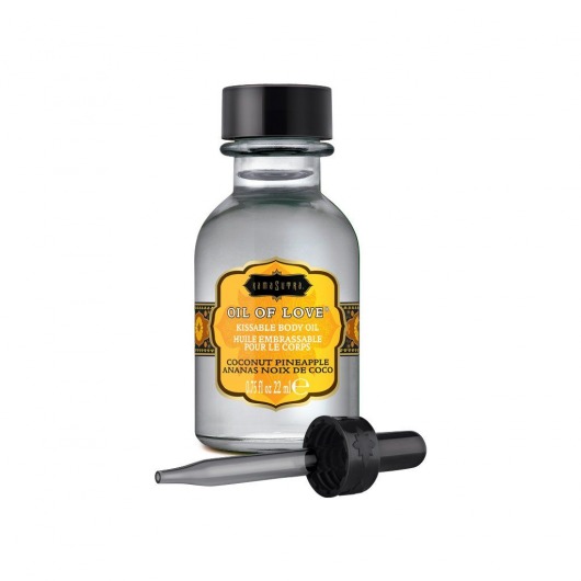 Масло для ласк с ароматом кокоса и ананаса Oil of Love Coconut Pineapple - 22 мл. - Kama Sutra - купить с доставкой в Батайске