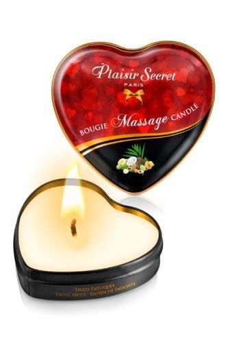 Массажная свеча с ароматом экзотических фруктов Bougie Massage Candle - 35 мл. - Plaisir Secret - купить с доставкой в Батайске