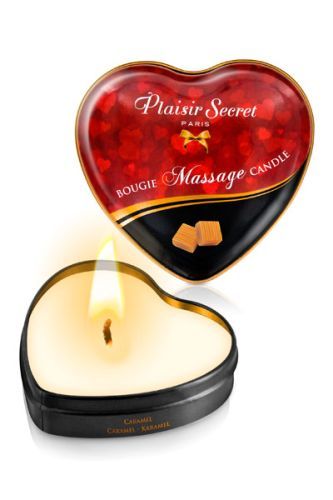 Массажная свеча с ароматом карамели Bougie Massage Candle - 35 мл. - Plaisir Secret - купить с доставкой в Батайске