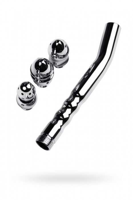 Металлический анальный душ с тремя насадками - ToyFa - купить с доставкой в Батайске