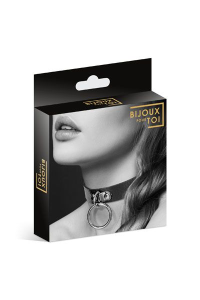 Узенький ошейник из полиуретана с кольцом - Bijoux Pour Toi - купить с доставкой в Батайске