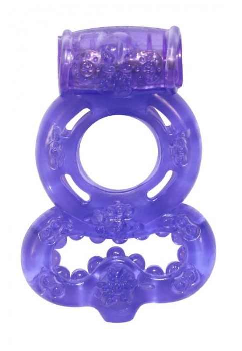 Фиолетовое эрекционное кольцо Rings Treadle с подхватом - Lola Games - в Батайске купить с доставкой