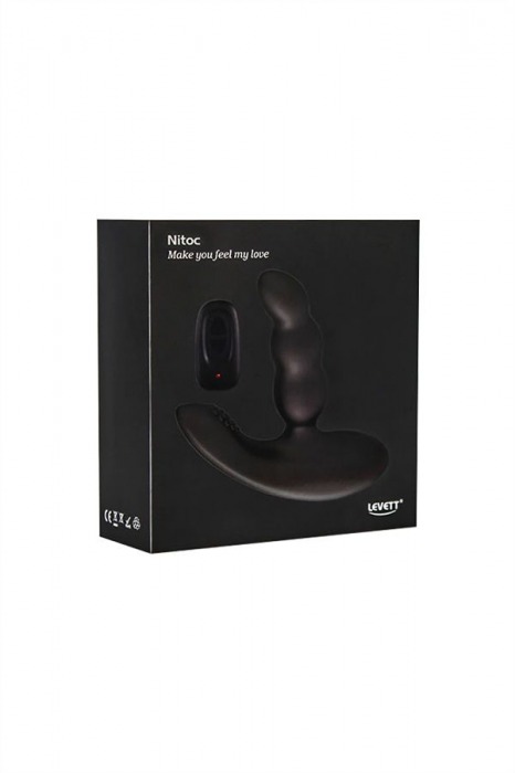 Черный силиконовый стимулятор простаты Levett Nitoc с пультом ДУ - Levett - в Батайске купить с доставкой