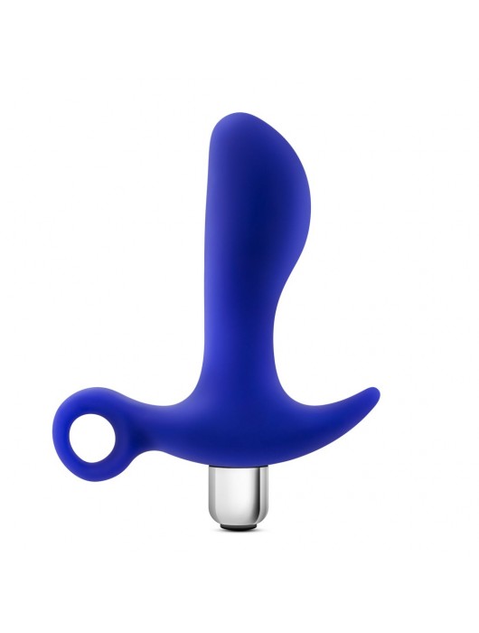 Синий стимулятор простаты с ручкой-кольцом Performance Prostimulator 02 - Blush Novelties - в Батайске купить с доставкой