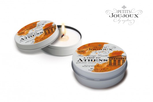 Массажная свеча Petits Joujoux Athens с ароматом муската и пачули - 33 гр. - MyStim - купить с доставкой в Батайске