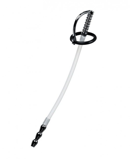 Силиконовый уретральный плаг со сменными фиксирующими кольцами Metal - ToyFa - купить с доставкой в Батайске