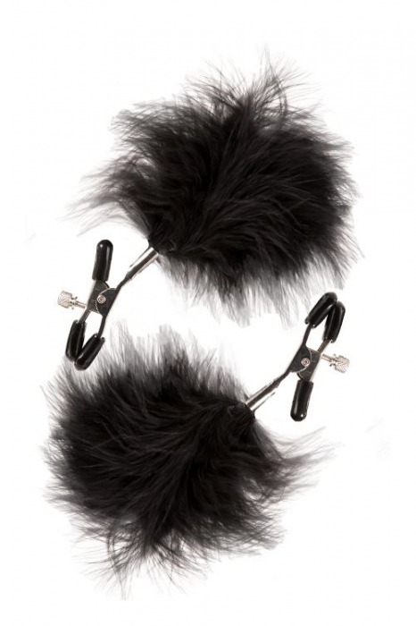 Зажимы для сосков с пухом FEATHERED NIPPLE CLAMPS - Blush Novelties - купить с доставкой в Батайске