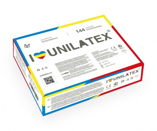 Разноцветные ароматизированные презервативы Unilatex Multifruits - 144 шт. - Unilatex - купить с доставкой в Батайске