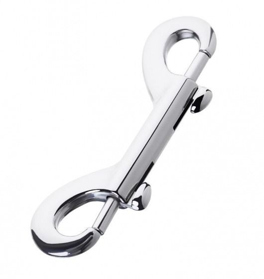 Серебристый двухсторонний карабин TOYFA Metal - ToyFa - купить с доставкой в Батайске