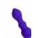 Фиолетовая анальная вибровтулка Curvy - 14 см. - ToyFa
