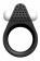 Чёрное эрекционное кольцо LIT-UP SILICONE STIMU RING 1 BLACK - Dream Toys - в Батайске купить с доставкой